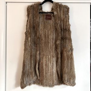 Hooded, fur vest